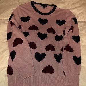 Jcrew heart sweater